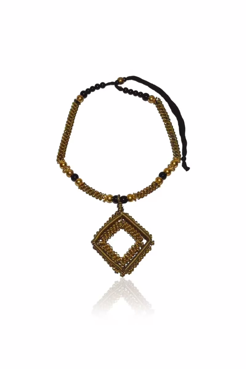 Golden Pazaar Dokra Festival Necklace