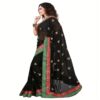 Lookslady Embroidered Black Chiffon Saree - Image 2