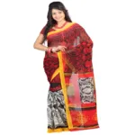 Lookslady Printed Black Chiffon Saree