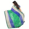 Lookslady Printed Blue Chiffon Saree - Image 2