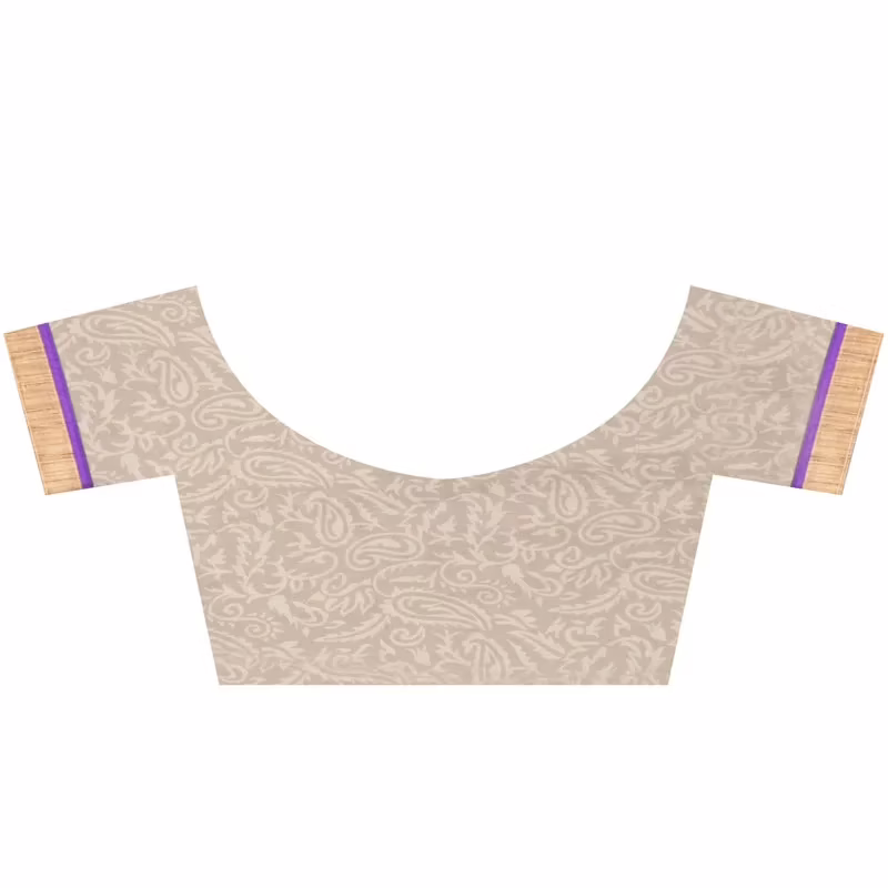 Lookslady Printed Purple Chiffon Saree - Image 2