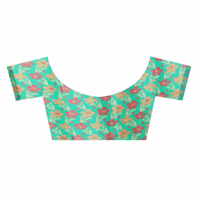 Lookslady Printed Green Crepe saree - Image 4