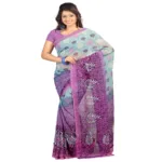 Lookslady Printed Purple Chiffon saree