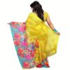 Lookslady Printed Yellow Faux Georgette saree - Image 4