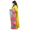 Lookslady Printed Yellow Faux Georgette saree - Image 2
