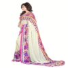 Lookslady Printed Beige Georgette saree - Image 4