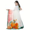 Lookslady Printed Beige Georgette saree - Image 4