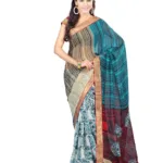 Lookslady Printed Beige Faux Georgette saree