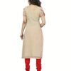 Lookslady Embroidered Beige Cotton Dress-Material - Image 2