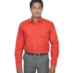 Unicot Red Solid Plain Shirt