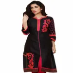 Buyzaar Black Print Designer Readymade Kurtis