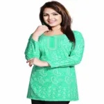 Buyzaar Green Print Designer Readymade Kurtis