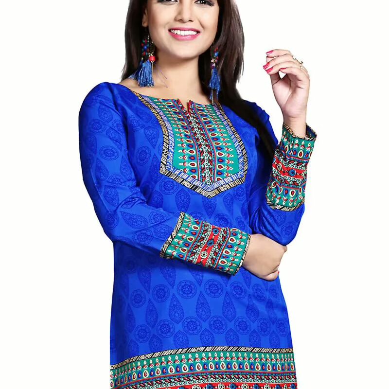 Buyzaar Blue Print Designer Readymade Kurtis