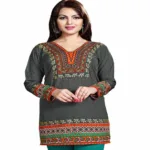 Buyzaar Black Print Designer Readymade Kurtis
