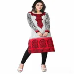 Buyzaar Red  Print Designer Readymade Kurtis
