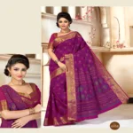 Kajri Light Purple Printed Cotton Saree