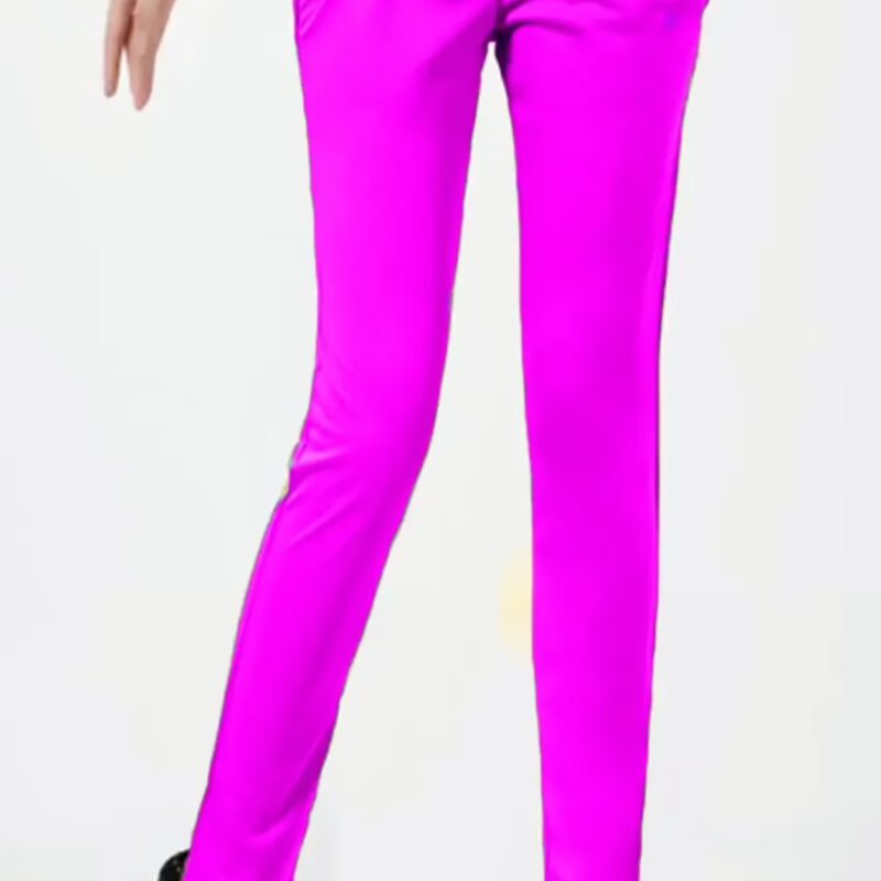 Stylish Light Purple Side Pocket Buttoned Elastic Waist Jegging Size-30,32,34