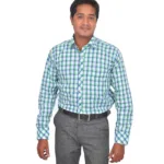 Unicot White Multi Colored Checks Shirt