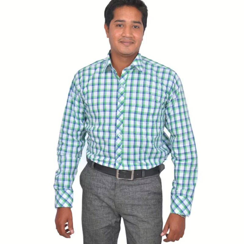 Unicot White Multi Colored Checks Shirt