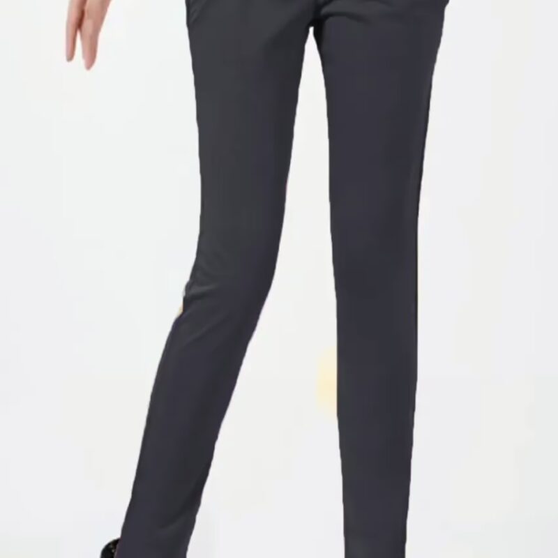 Black Side Pocket Buttoned Elastic Waist Jegging Size-30,32,34