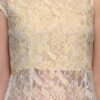 Raas prêt Sheer Floral-Design Gold/ White Contemporary Tunic - Image 5
