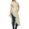 Raas Prêt Fashionable Lime Yellow Cotton Shirt Top - Image 2