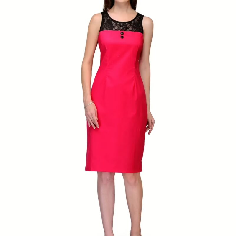 Raas prêt Sexy Pink Black Slim Fit Party Dress