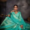 Aashni Blue Zari Women Saree - Image 2
