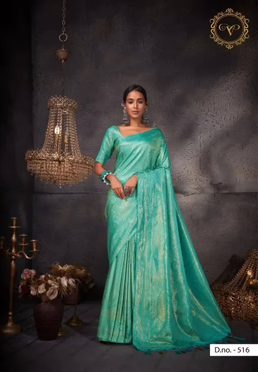Aashni Blue Zari Women Saree