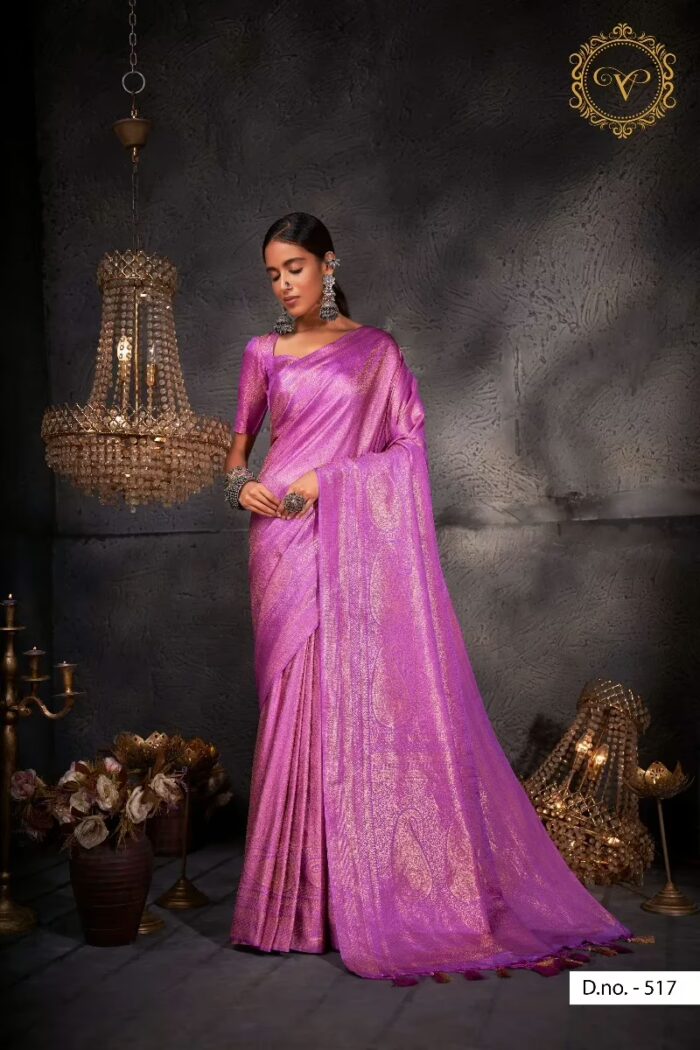 Aashni Purple Zari Women Saree