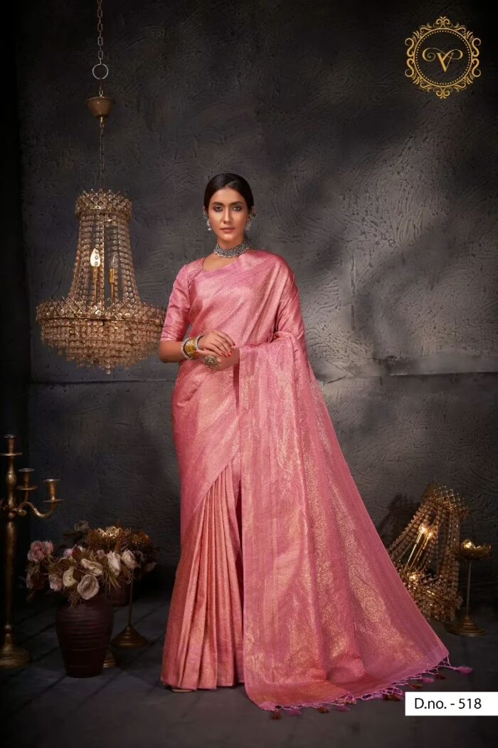 Aashni Pink Zari Women Saree