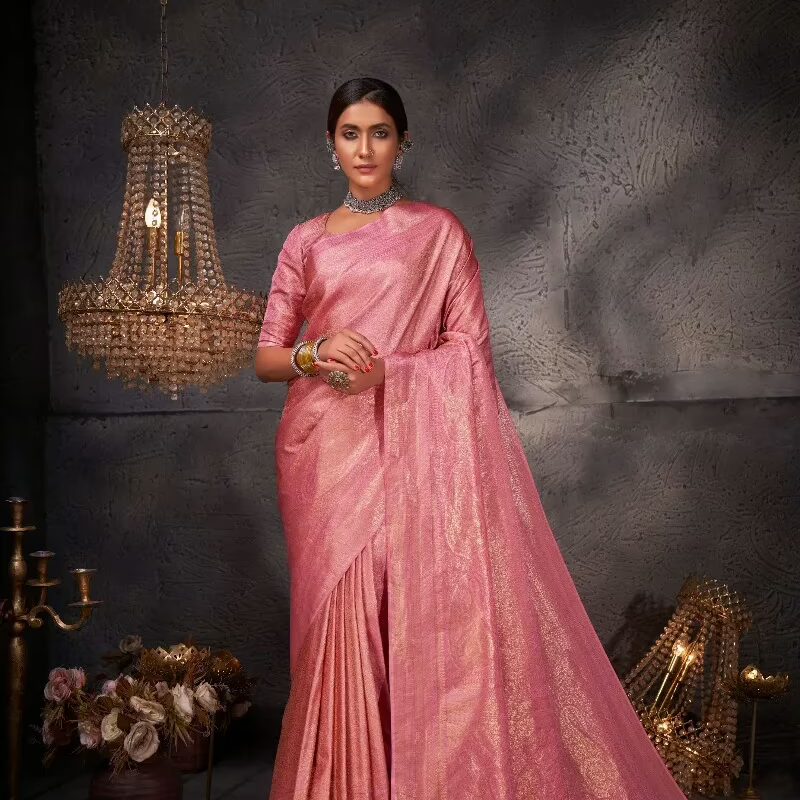 Aashni Pink Zari Women Saree