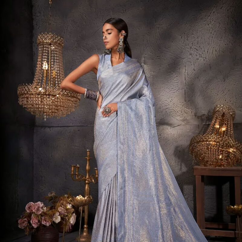 Aashni Zari Blue Women Saree