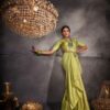 Aashni Green Zari Women Saree - Image 2