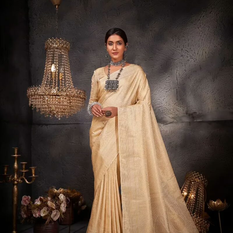 Aashni White Zari Women Saree