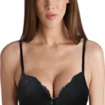 About U Underwired Padded Black Bra