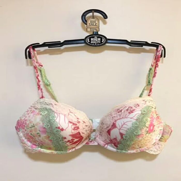 About U Soft Padded Floral Lace Green/Peach Bra