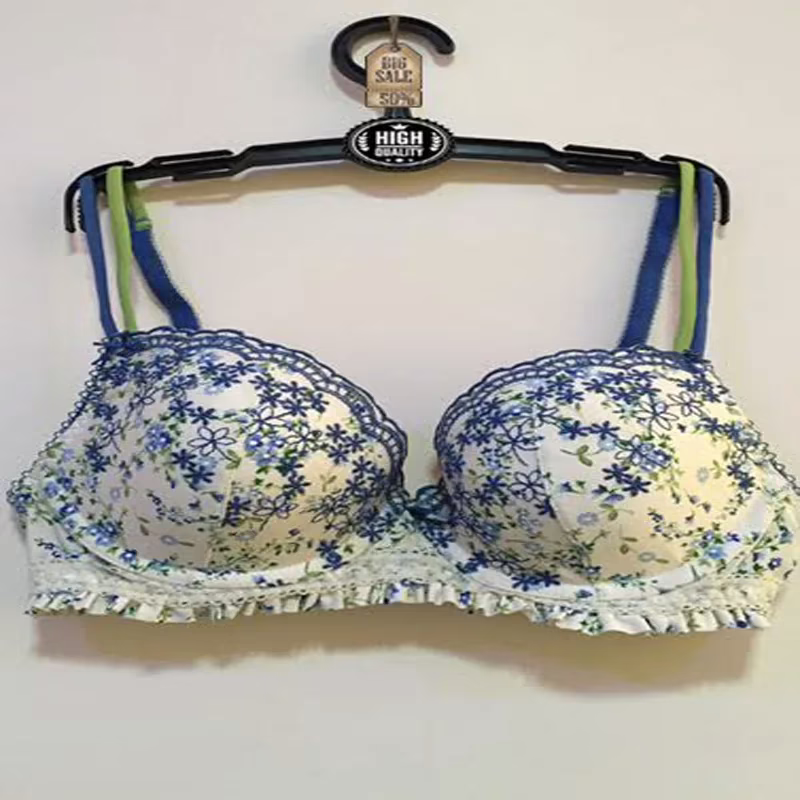 About U Underwired White/Purple Floral Bra