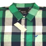 American Eagle Outfitters-Green Blue Check Shirt