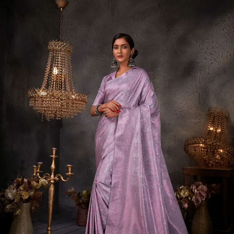 Aishani Grey Zari Women Saree