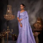 Aishani Blue Zari Women Saree