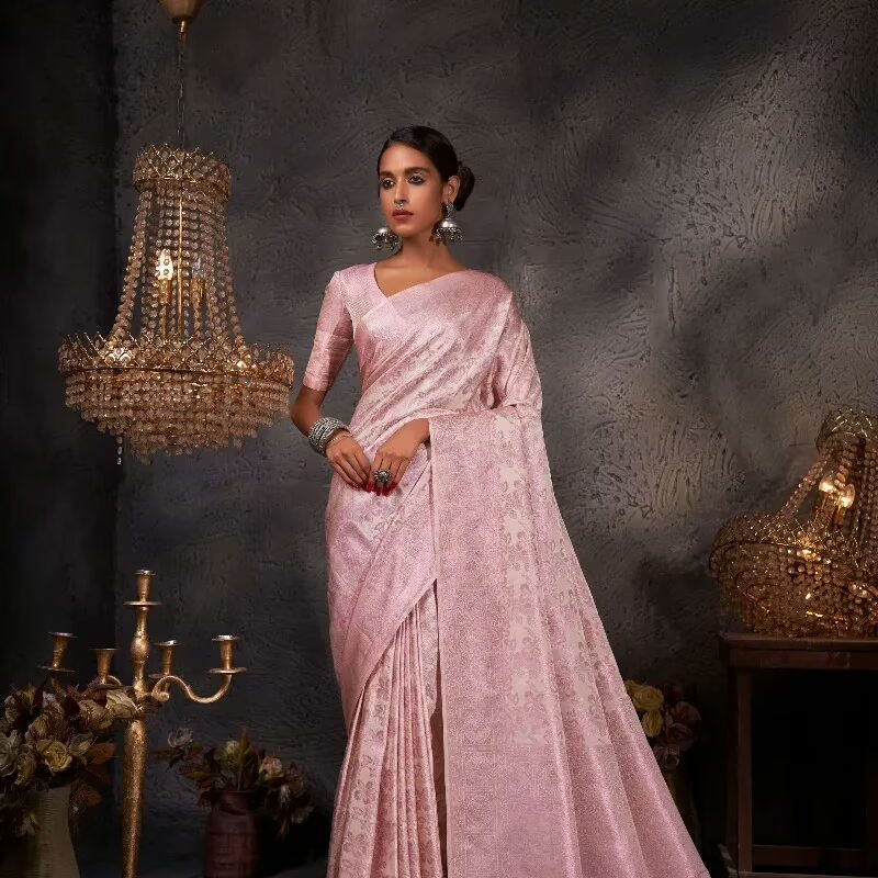 Aishani White Zari Women Saree
