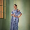 Aksha Zari Blue Women Saree - Image 2