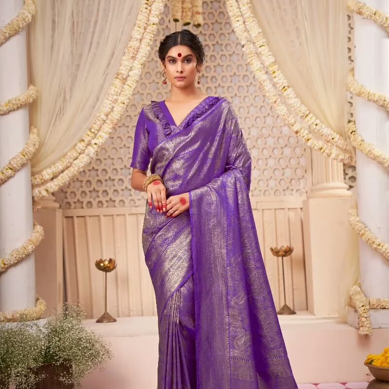 Amara Purple Zari Women Saree