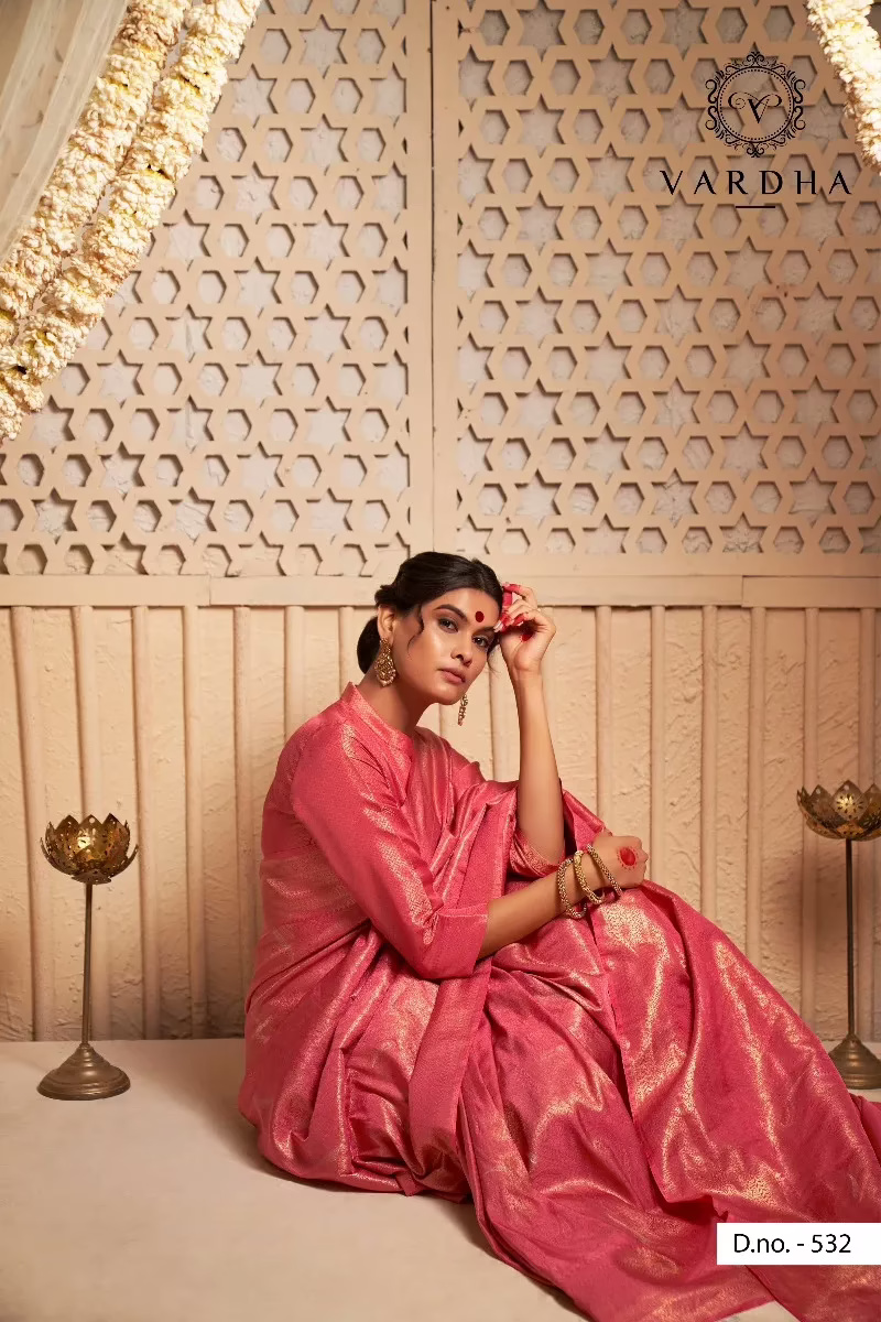 Amara Red Zari Women Saree - Image 2