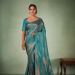 Anvaya Blue Zari Women Saree