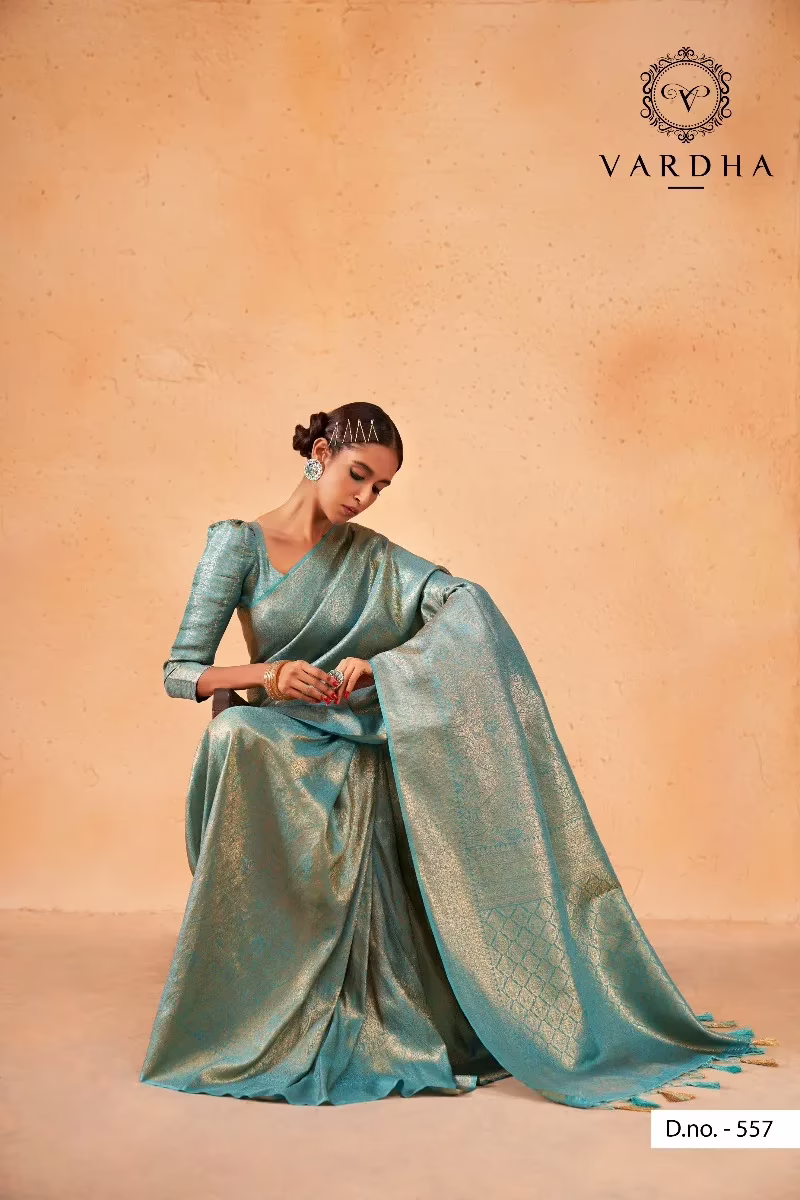 Asya Vol.3 Blue Zari Women Saree - Image 2