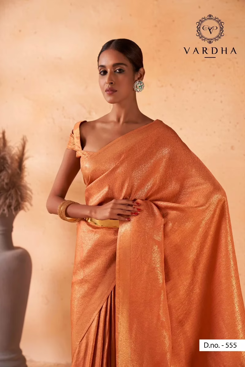 Asya Vol.2 Orange Zari Women Saree - Image 2