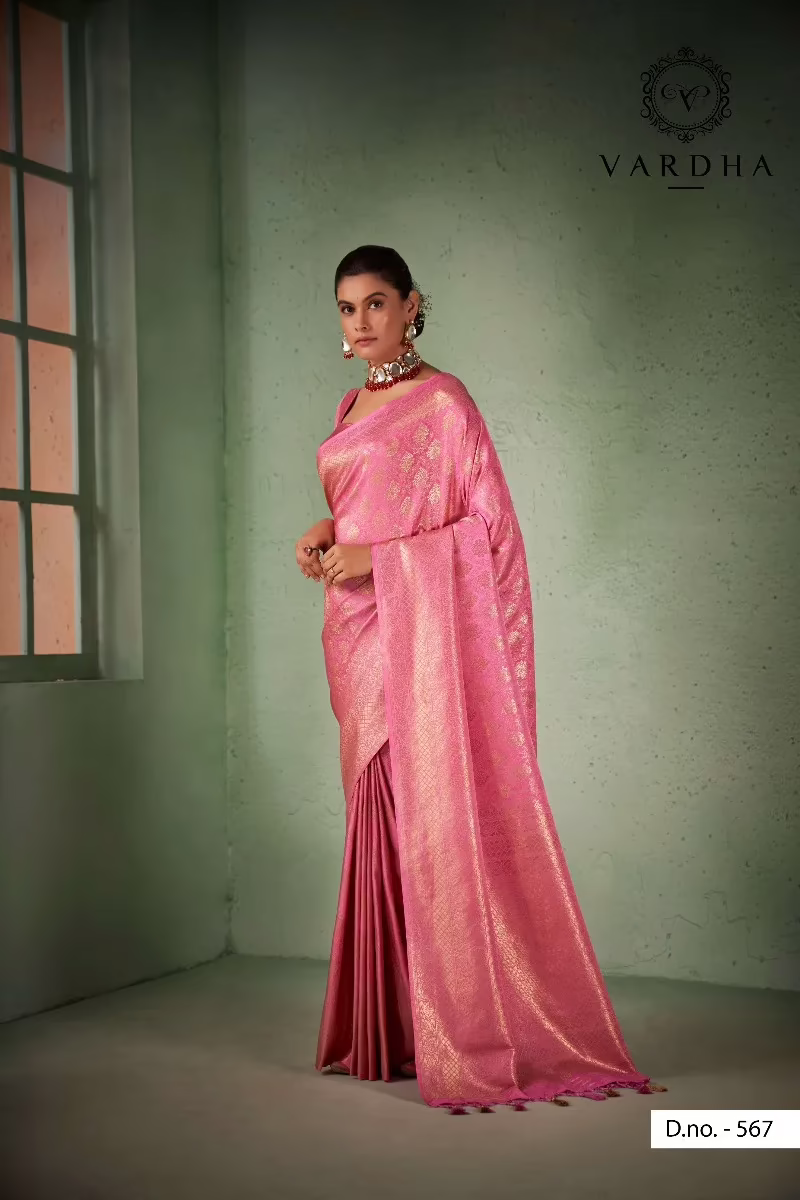 Asya Vol.5 Pink Zari Women Saree