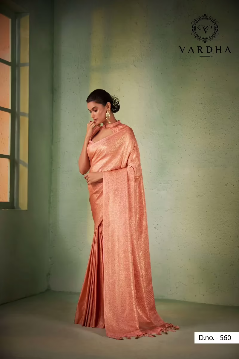 Asya Vol.4 Pink Zari Women Saree - Image 2